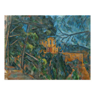 Pôster Castelo Noir, 1900-04 de Paul Cezanne   (óleo no