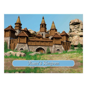 Pôster Castelo Personalizado para Crianças