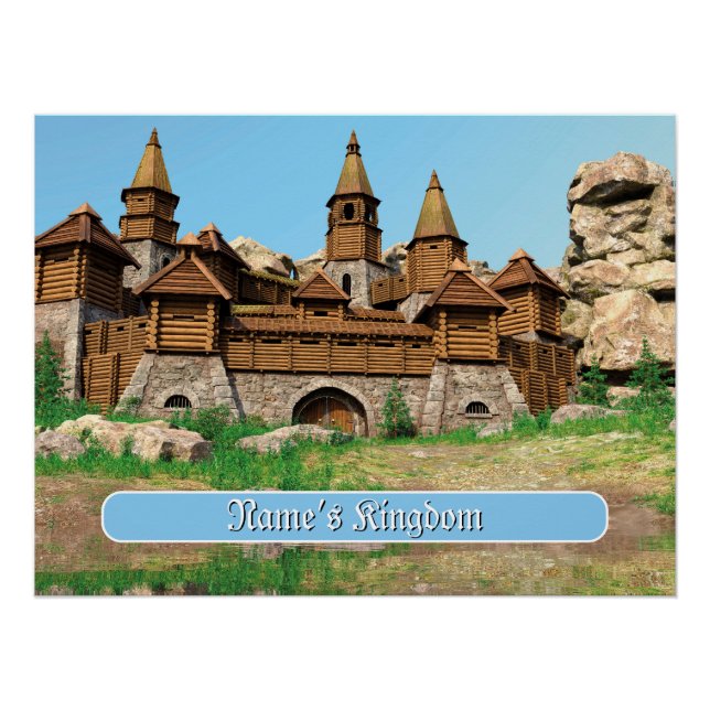Pôster Castelo Personalizado para Crianças (Frente)