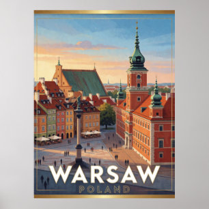 Poster Castelo Real da Cidade Velha de Varsóvia Polônia