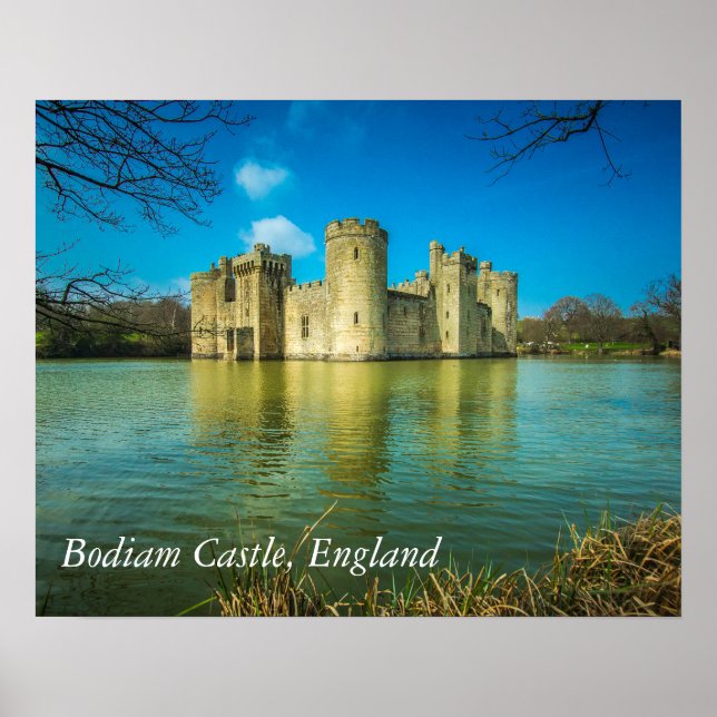 Poster Castelo Scenic Bodiam em East Sussex Inglaterra (Frente)