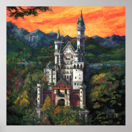 Pôster Castelo Schloss Neuschwanstein