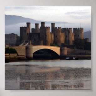 Poster Castelo Wales norte de Conwy