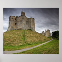 Castelo Warkworth em Northumberland, Inglaterra
