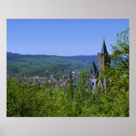 Pôster Castelo, Wernigerode, Saxônia-Anhalt, Alemanha
