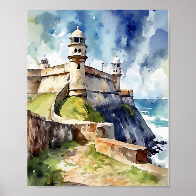 Poster Castillo San Felipe del Morro San Juan Porto Rico (Frente)