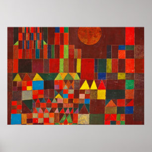 Poster Castle e Sun, 1928, por Paul Klee