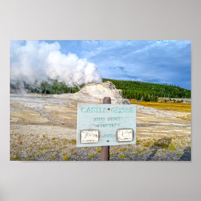 Poster Castle Geyser, Parque Nacional de Yellowstone, Wyo (Frente)
