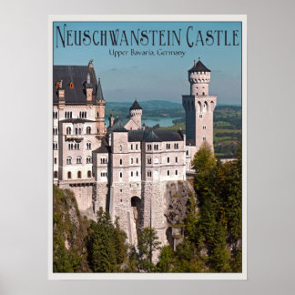 Pôster Castle Neuschwanstein de Marienbrücke - Inglês