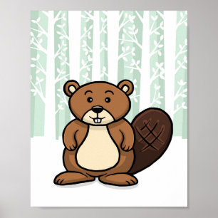 Poster Castor Animal da Floresta