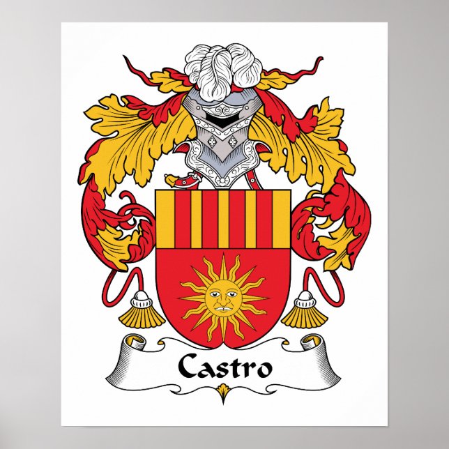 Pôster Castro Family Crest (Frente)