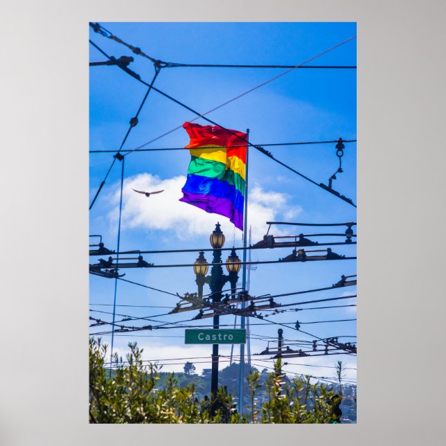 Poster Castro Street Rainbow Flag San Francisco - LGBTQ+ (Frente)