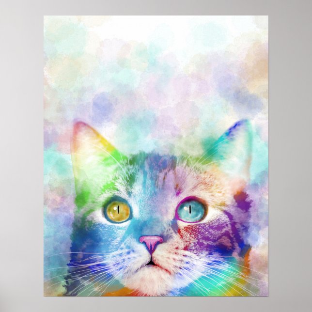 Poster cat 663 multicolor cat (Frente)
