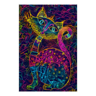 Pôster Cat 7 - Sorte n.o 7