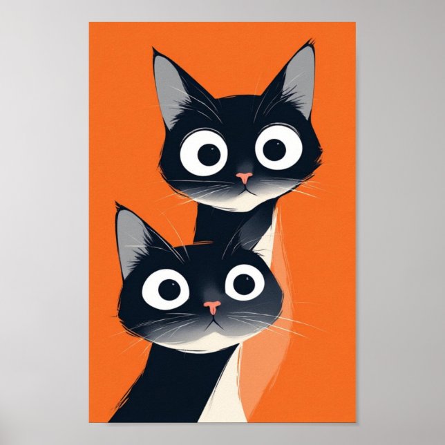 Poster CAT abstrato art (Frente)