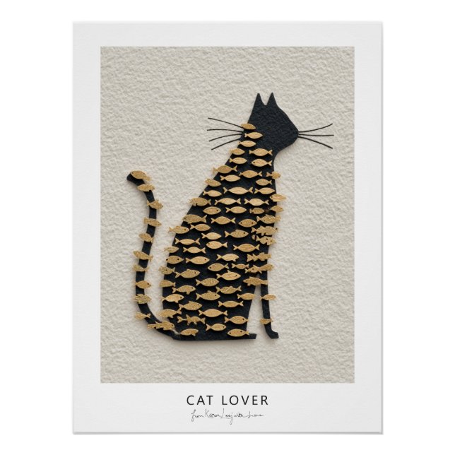 Pôster Cat and Fish v11 (Frente)
