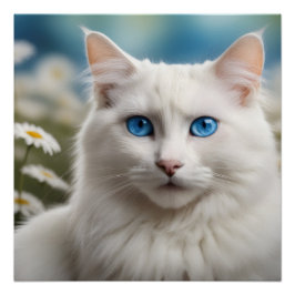 Pôster Cat Art 20" x 20", papel Poster (Semibrilho)