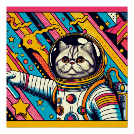 PÔSTER CAT-ASTRONAUT PERSA 3