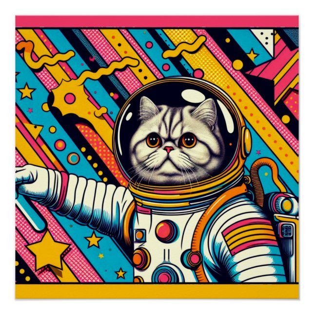 PÔSTER CAT-ASTRONAUT PERSA 3 (Frente)