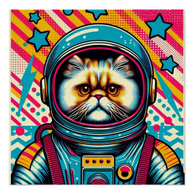 PÔSTER CAT-ASTRONAUT PERSA 4 (Frente)