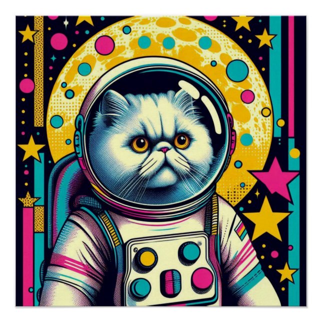 PÔSTER CAT-ASTRONAUT PERSA 5 (Frente)