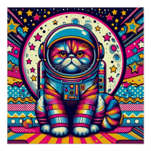 PÔSTER CAT-ASTRONAUT PERSA 6 (Frente)