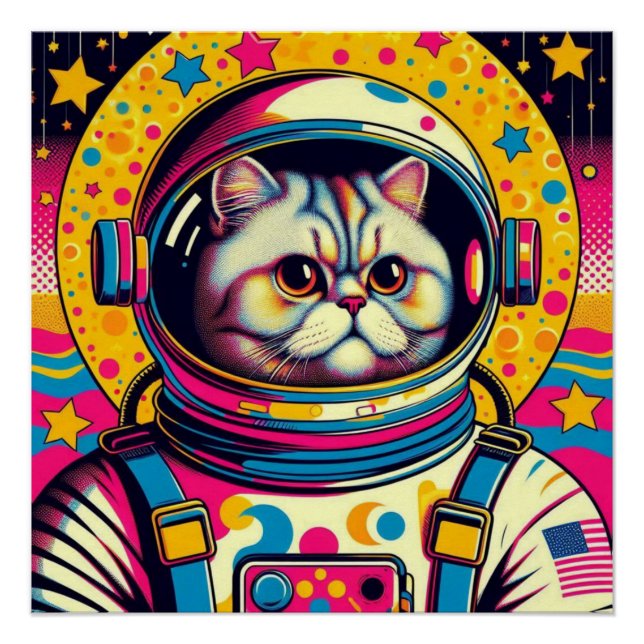 PÔSTER CAT-ASTRONAUT PERSA 7 (Frente)