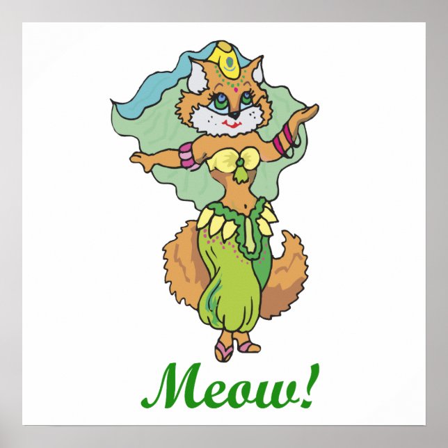Pôster Cat Belly Dancer (Frente)
