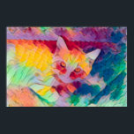 Poster Cat Boho Yellow Colorful Hippie Pop Art<br><div class="desc">Pop de gata bonitinha. Arte azul-laranja azul-roxa-roxa-branca-boho. Legal,  moderna,  moderna,  design chic. Design de poster único. Procure produtos correspondentes na minha coleção de lojas. Imagem copyright Marg Seregelyi Fotografia.</div>