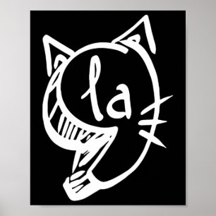 Poster Cat Comma La Kamala Harris Para O Presidente 2024;