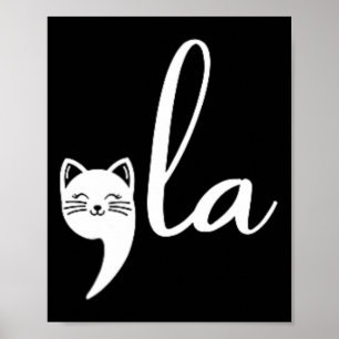Poster Cat Comma La Kamala Harris Para O Presidente 2024;