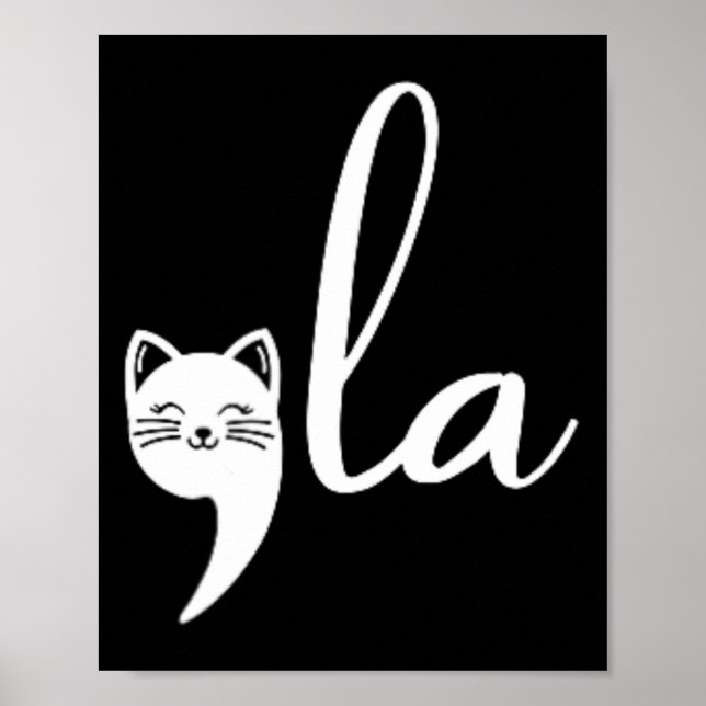 Poster Cat Comma La Kamala Harris Para O Presidente 2024; (Frente)