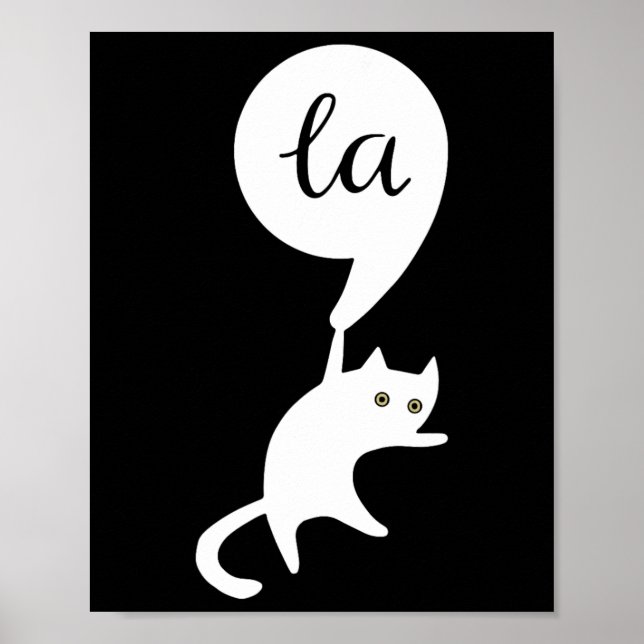 Poster Cat Comma La Kamala Harris Para O Presidente 2024; (Frente)