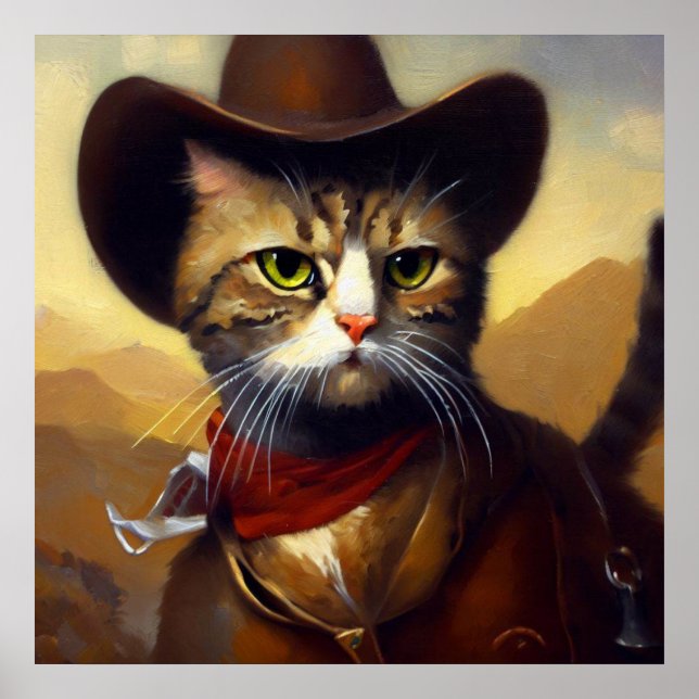 Poster Cat Cowboy (Frente)