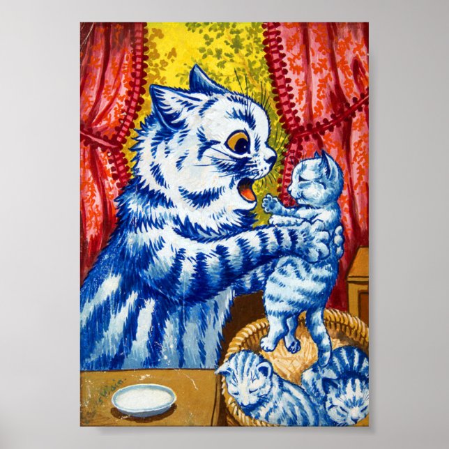 Poster Cat e seus gatinhos (Frente)