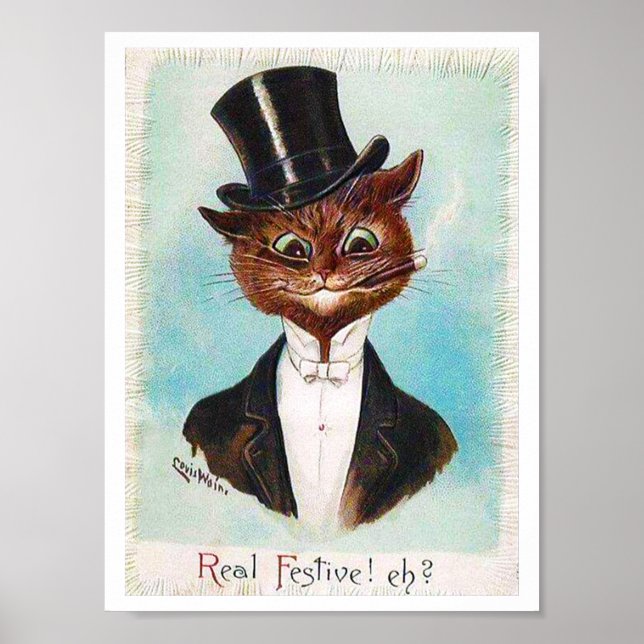 Poster Cat Gentleman, Louis Wain (Frente)