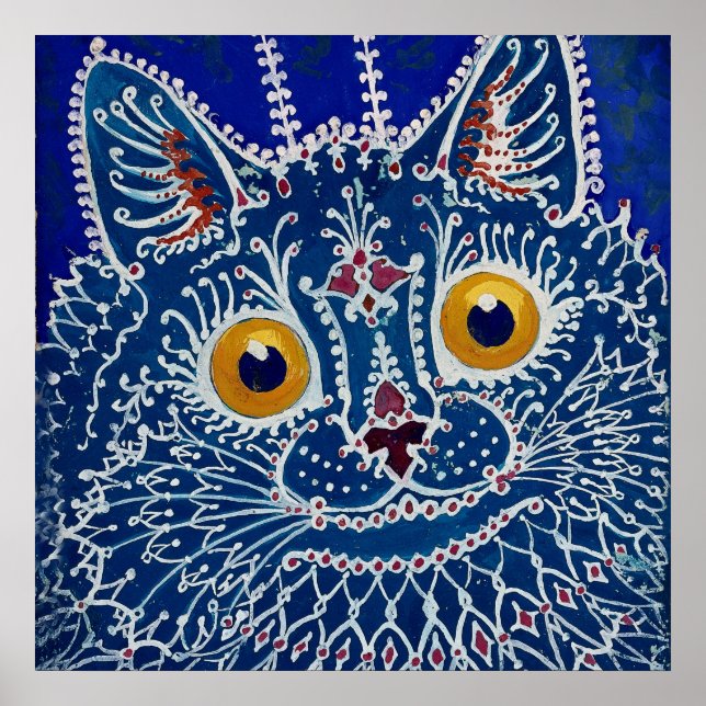 Poster "Cat in Gothic Style" de Louis Wain (Frente)