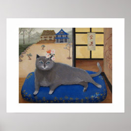 Poster Cat in Japan Painting Art Print