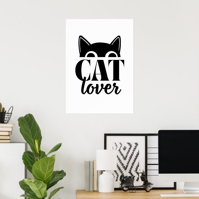 Poster Cat Lover (Escritório em casa)