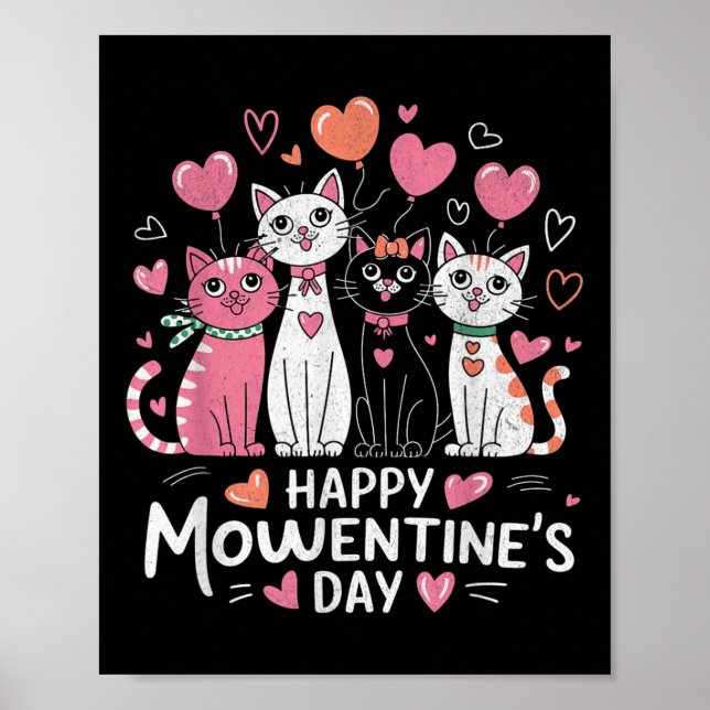 Poster Cat Lover Kitten Feliz Dia dos Namorados Homens Mu (Frente)