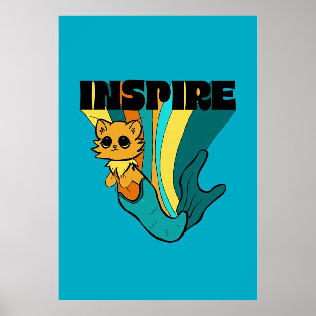 Poster Cat Mermaid ASL Inspire (Frente)
