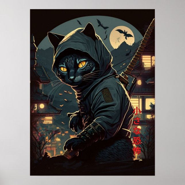 Poster Cat Ninja - Pequeno Terror (Frente)