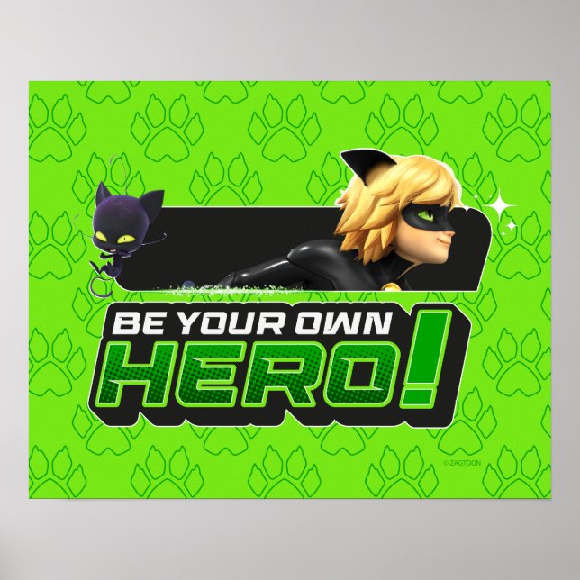 Poster Cat Noir | Seja Seu Próprio Herói (Frente)