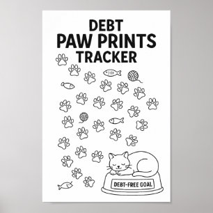 Poster Cat Paw Imprime o Controlador de Desafio de Econom