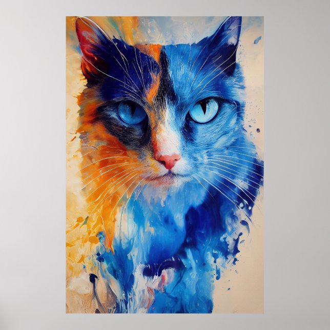 Poster Cat Pet Cute Adorable Animal Companheiro (Frente)