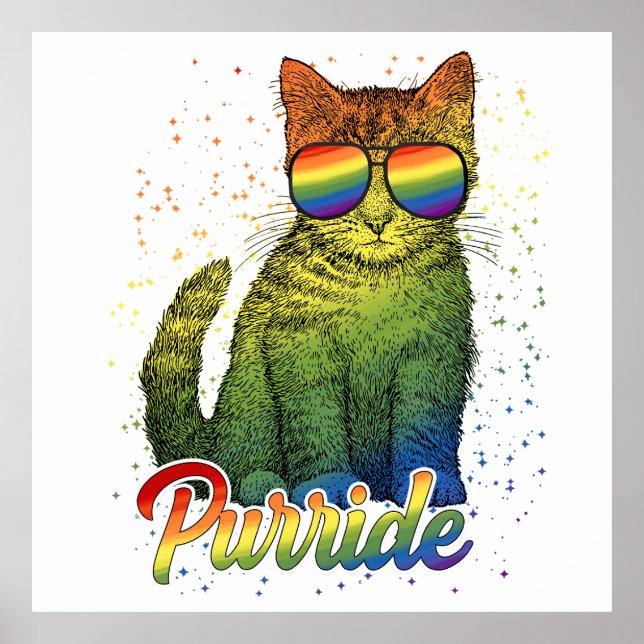 Poster Cat Purride LGBT (Frente)