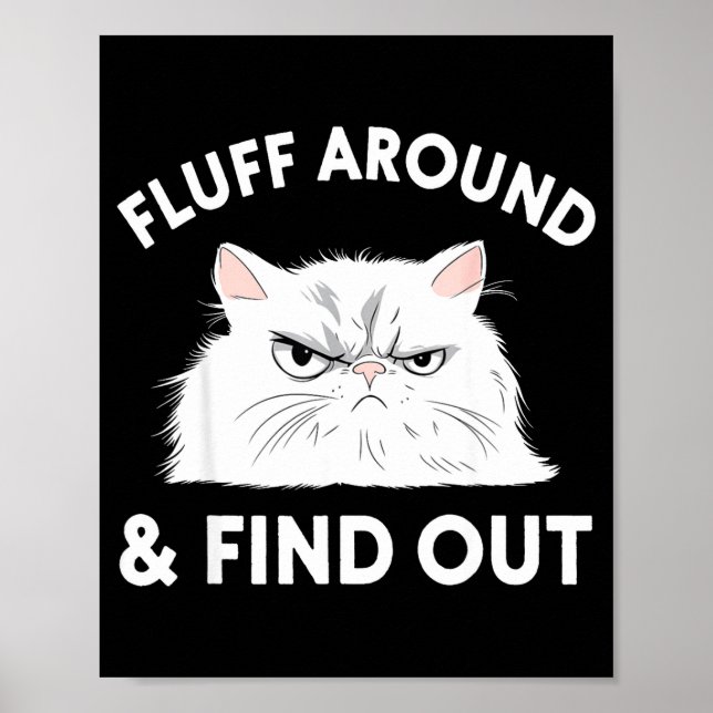 Poster Cat Quote Humor Apparel Graphic Tees Uni Black Sma (Frente)