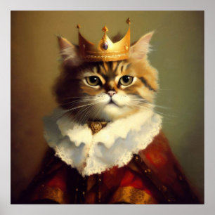 Poster Cat Renaissance King