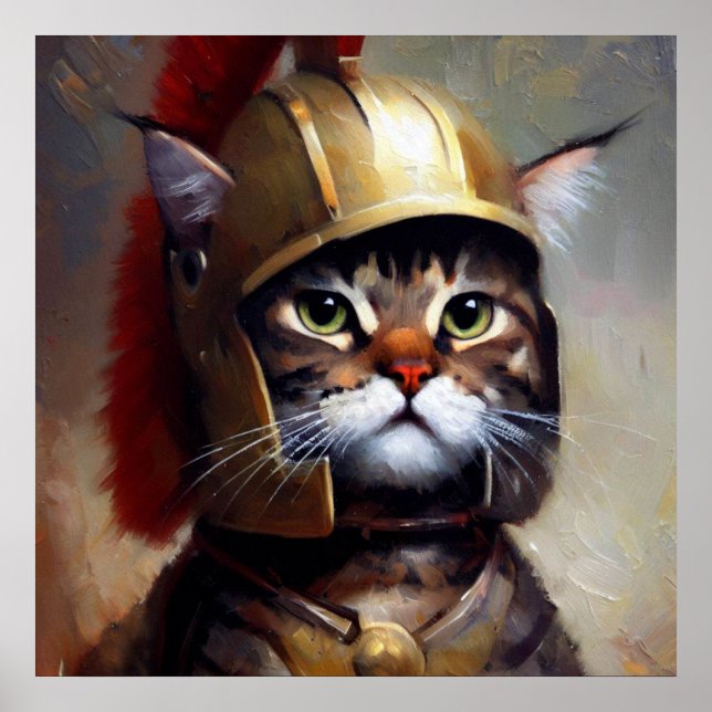 Poster Cat Spartan Soldier (Frente)