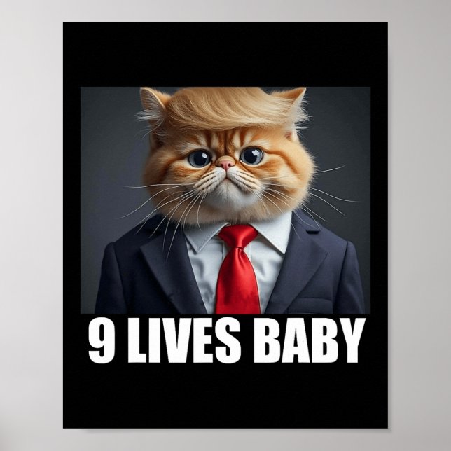 Poster Cat Trump 9 Livres Ba1 (Frente)